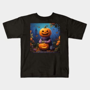 Embracing Autumn's Delight Kids T-Shirt